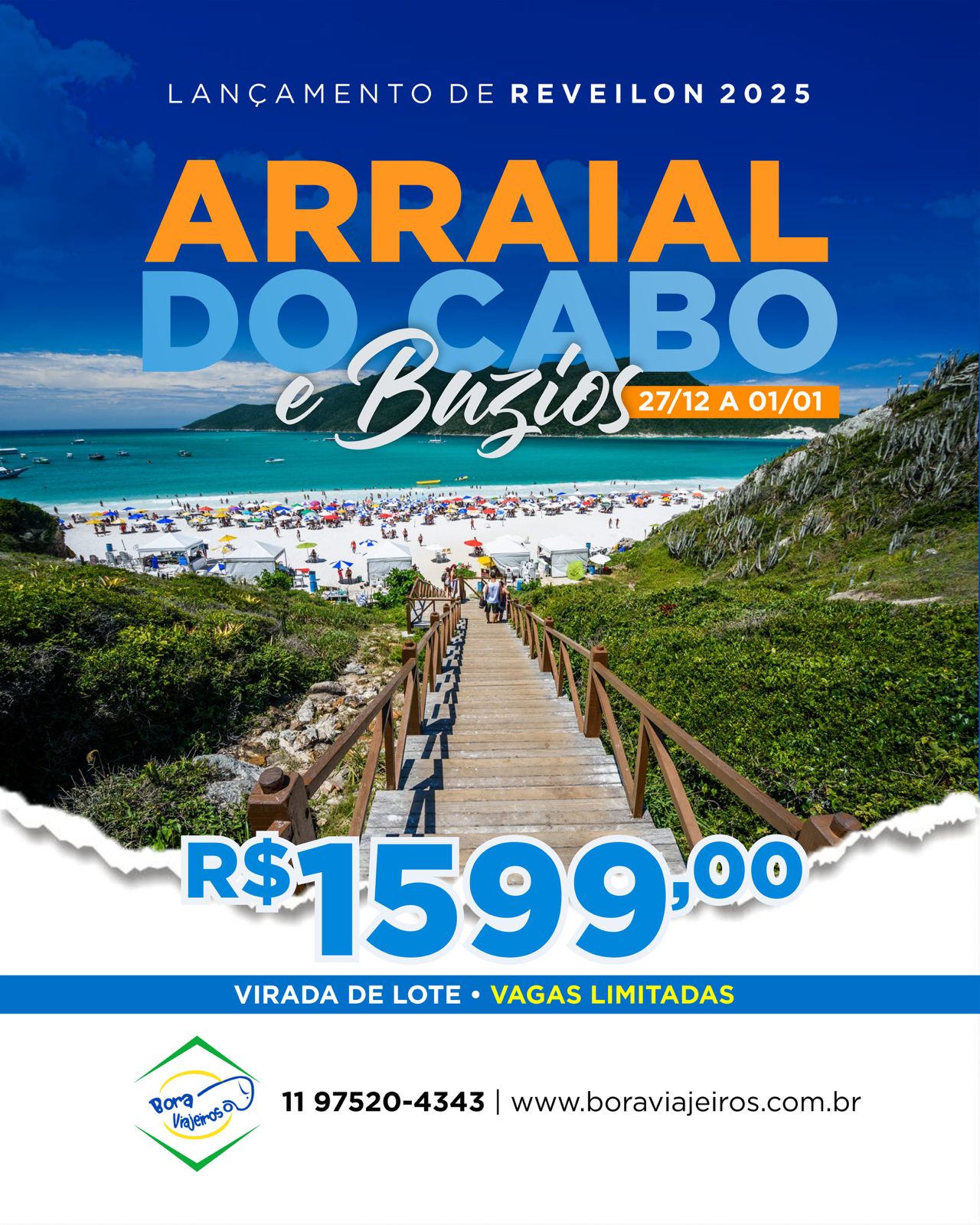 ARRAIAL DO CABO E BÚZIOS RÉVEILLON 2025 - Ônibus 01